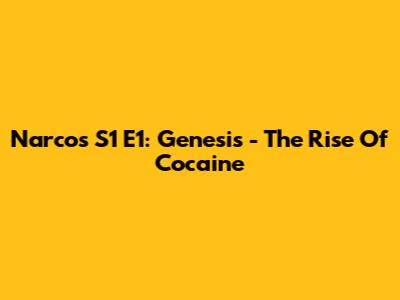 Narcos S1 E1: Genesis - The Rise Of Cocaine